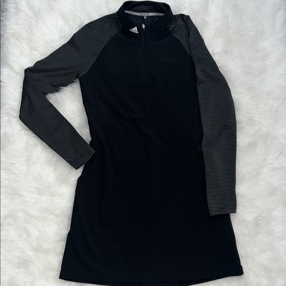 Adidas Black Asymmetrical Long Sleeve Dress